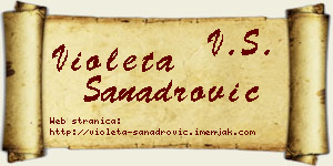 Violeta Sanadrović vizit kartica